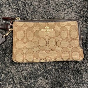 Brand new coach double zip wallet